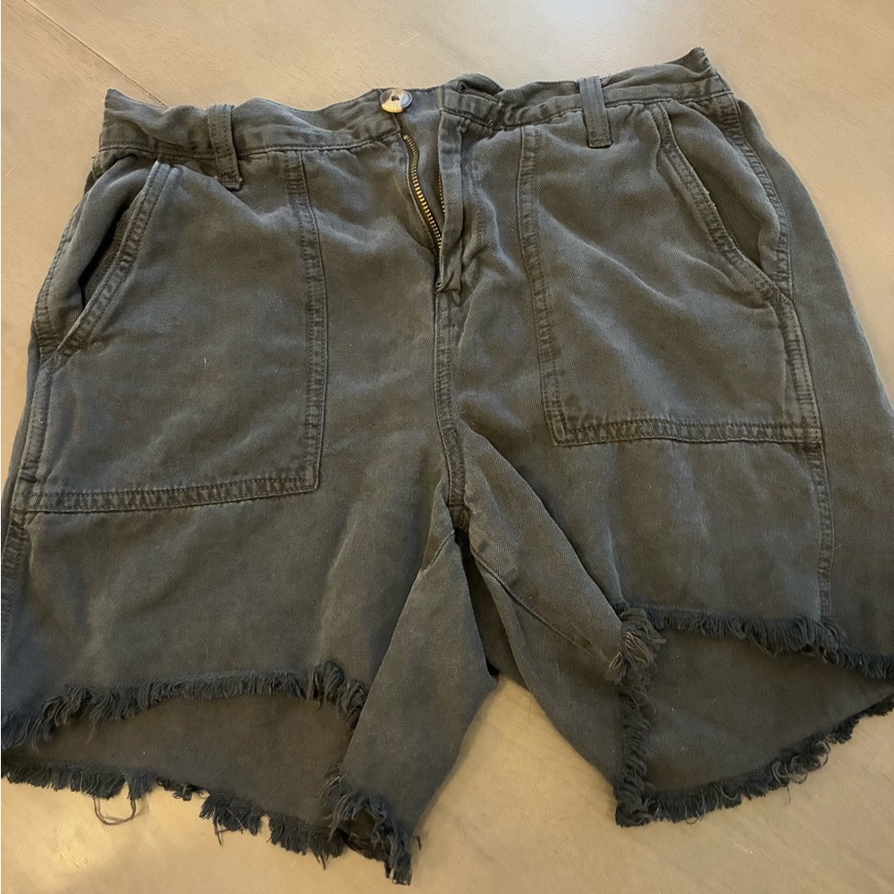 Aerie Charcoal Denim Shorts
